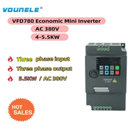 AC380v 4KW-5.5KW Economical MiniVFD Variable Frequency Drive Converter inverter /Motor Speed ​​​​​​Controller  Inverter