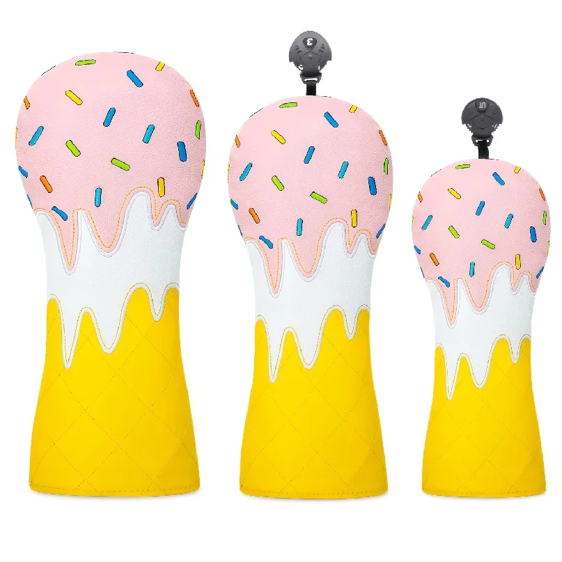1pc/3pcs Golf Head Covers Compatible for Driver, Fairway Wood & Hybrid Clubs - Color-Coded Suitable for Driver/Fairway/Hybrid