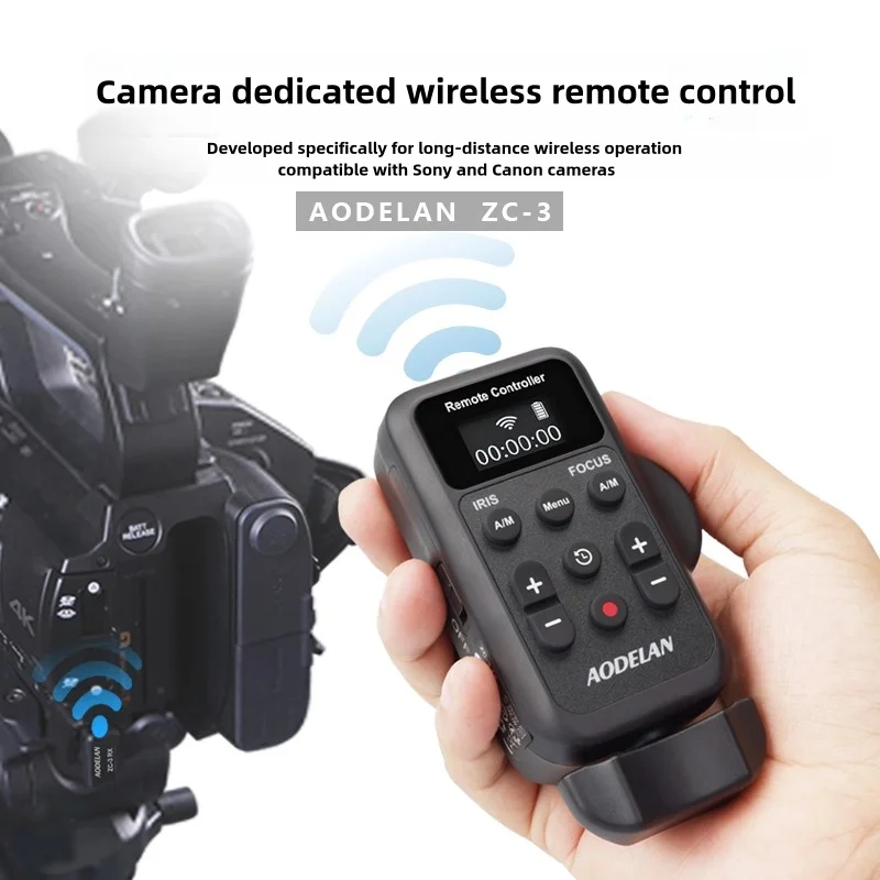 

AODELAN ZC-3 Wireless Remote Control Camcorder Zoom Remote For Canon Sony Lens Zoom Focus IRIS Recording Video Camera Controllor