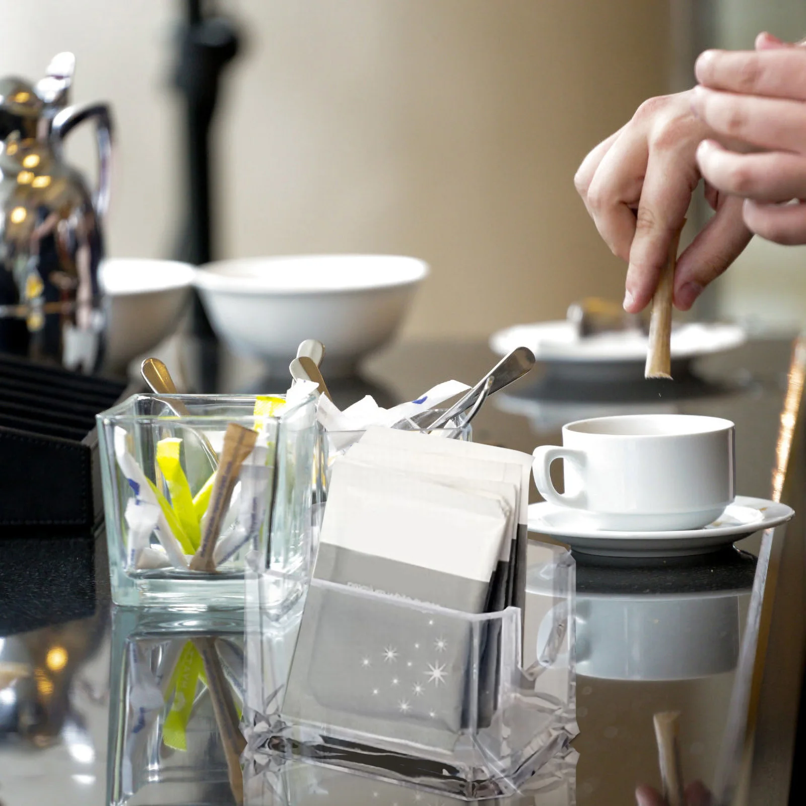 Acrylic Tea Bag Organizer Box Multi-Function Storage Container Safe Long-Lasting Use Gift Tea Bags Case