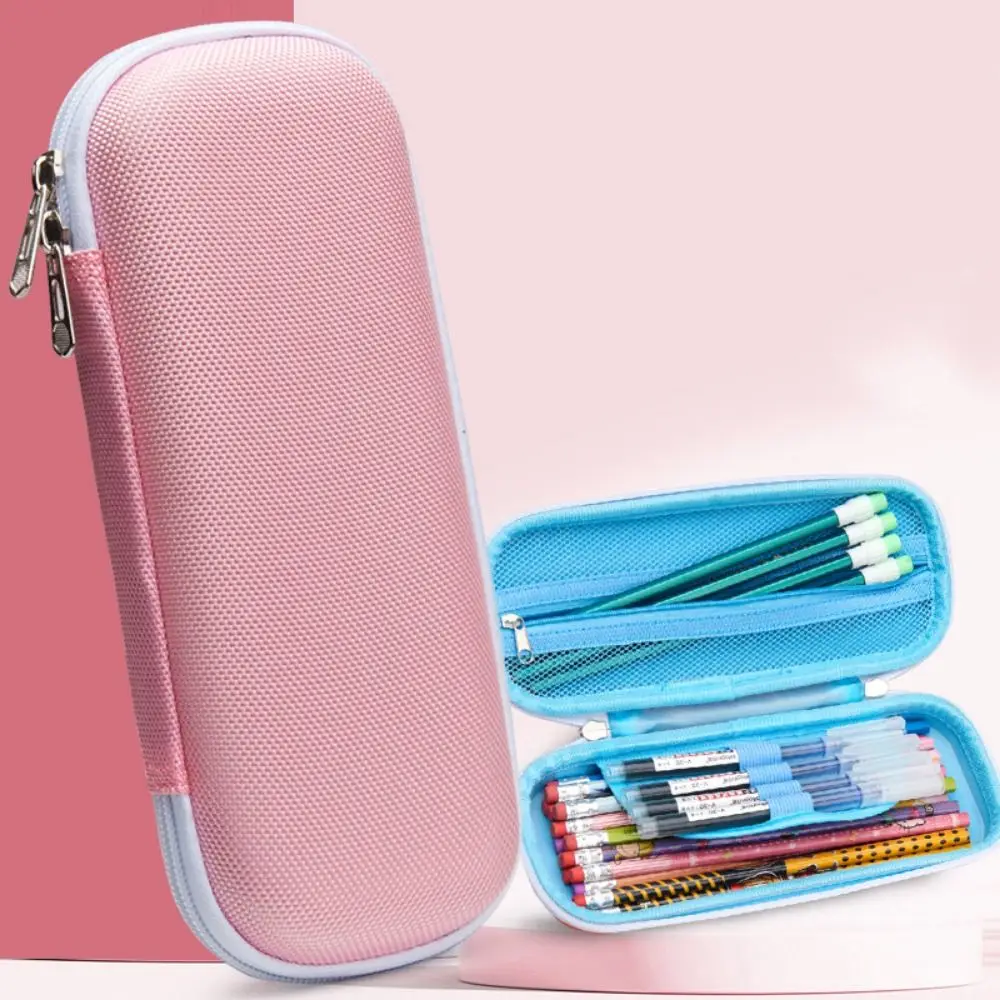Пеналы большой емкости, многофункциональный износостойкий ящик для хранения канцелярских принадлежностей, высококачественная однотонная сумка-карандаш на молнии
