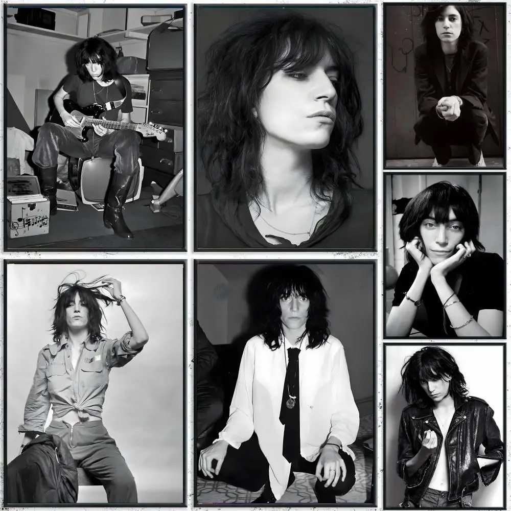 Singer P-Patti Smith Poster High-Quality Waterproof Wall Decal for Study, Living Room & Garage, Great Gift for Fans