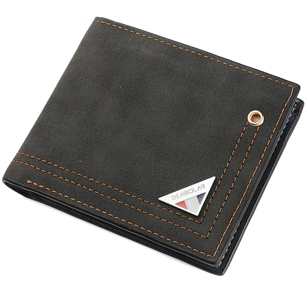 

New PU Leather Men's Wallet Multi-slot Large Capacity Money Bag Black Coffee Brown Card Holder Wallet Men Male