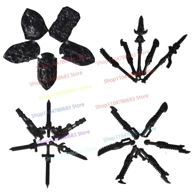 MOC ビルディングブロックシールドレーザーガンアクセサリーミニフィギュア組立モデルディスプレイアニメゲームキャラクター装飾玩具ギフト