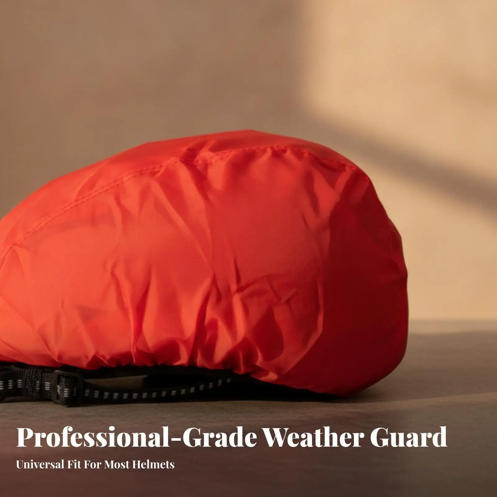 Compact Rainproof Cycling Helmet Cover Water Repellent Headgear Protector with Adjustable Strap for Men Women Commuter and