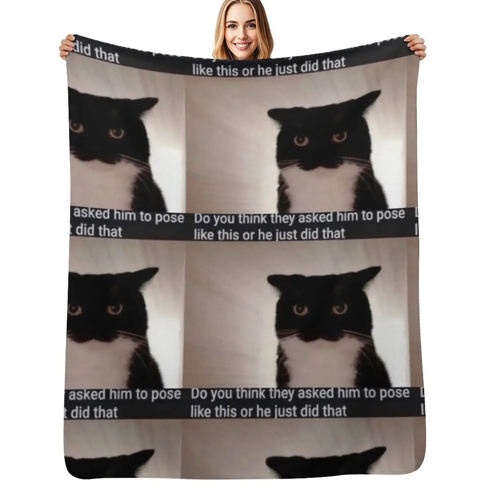

Unico Uni funny cat that is so ears Throw Blanket Hairys Picnic Flannel Stuffeds Blanket