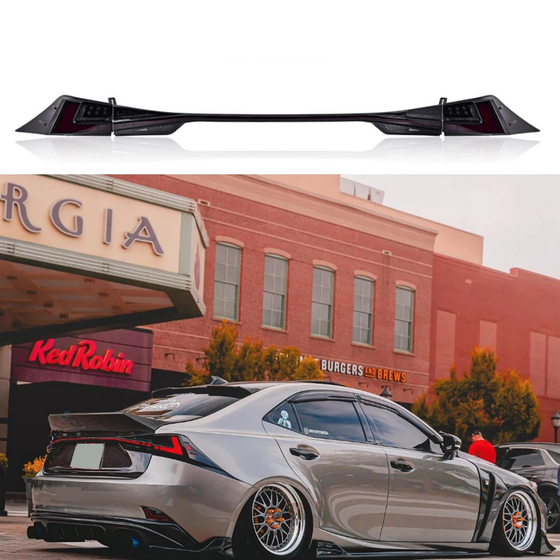 Clear RGB LED Tail Lights For Lexus IS250 300h 350F 2014-2020 Start Up Animation (For: Lexus IS350)