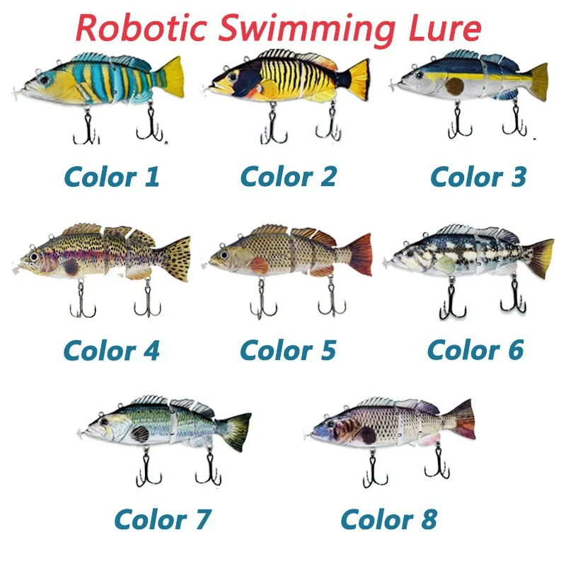 New 13CM Fishing Bait Electric Auto Swimming Luress 4-Segment Wobblers For Outdoor Sport Swimbait Fishing Lure USB Rechargeable