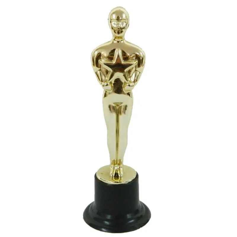 10Pcs Oscar Statuette Mold Reward the Winners Magnificent Trophies in Ceremonies Sport Trophy Appreciation Gifts