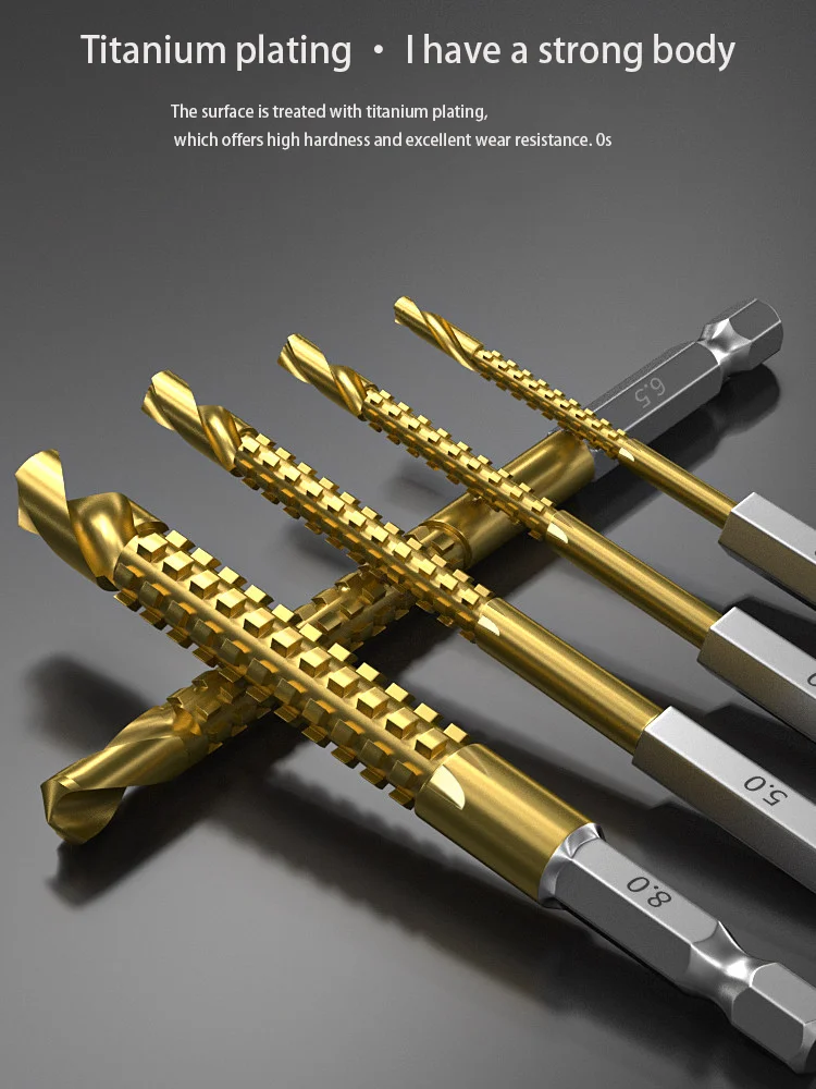 Hexagonal handle serrated drill decorative drill bit woodworking special flower-shaped hole drilling bit alloy cutting electric