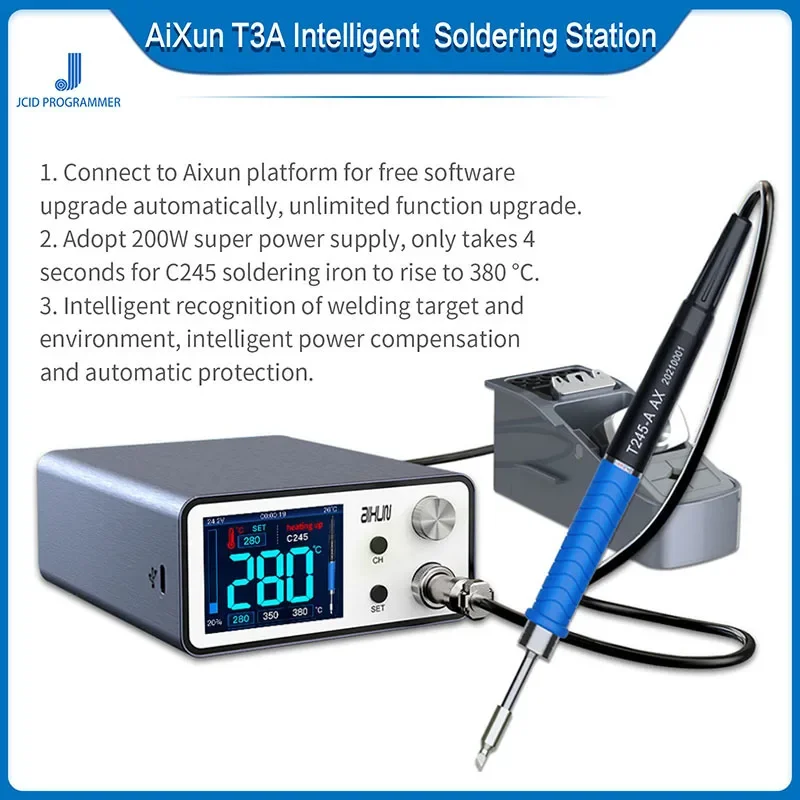 AIXUN T3B T3A Smart Soldering Station Welding T115/T210/T245 /T12 Rework Station T3AS T3BS For PCB SMD BGA Repair Welding Tools