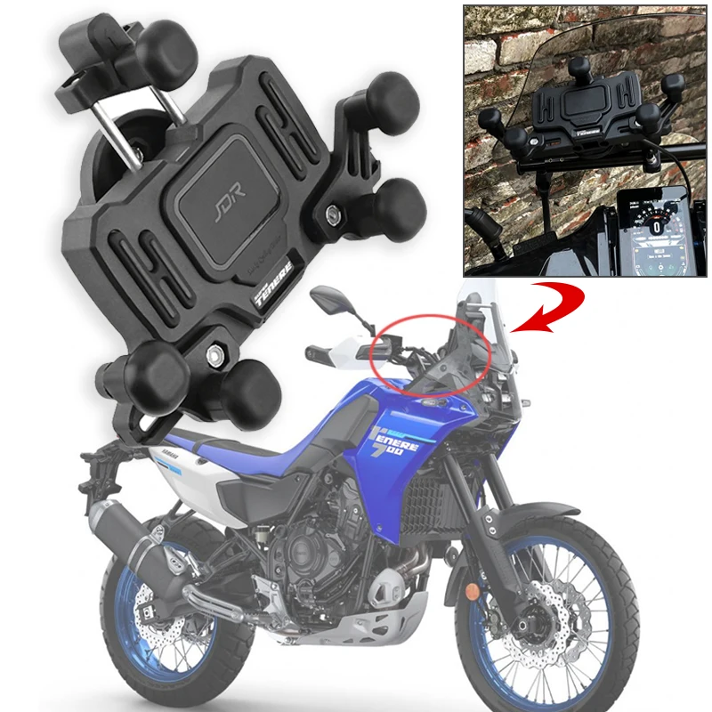 

Новый держатель для телефона и GPS-навигатора для мотоциклов YAMAHA TENERE700 1200 XT700 1200 TENERE 1200 700 T700 T7 2019-2024
