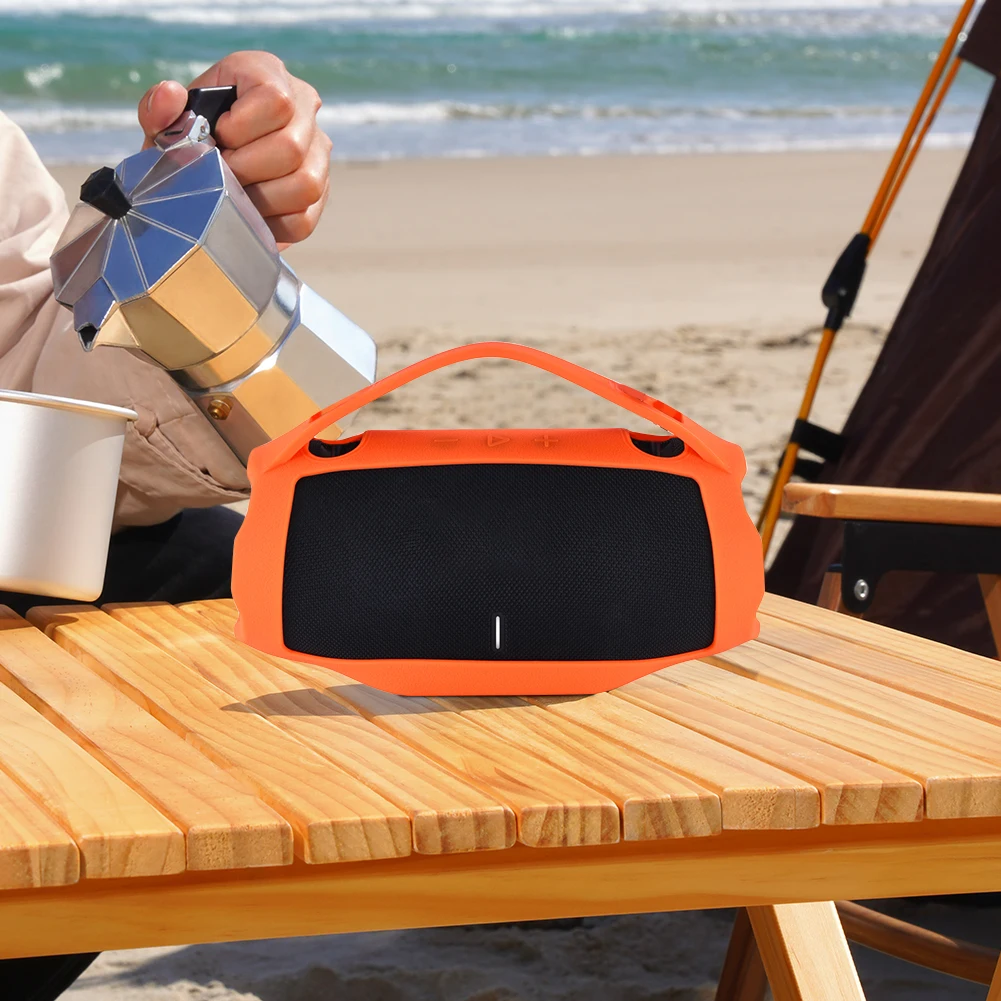 حافظة غطاء سيليكون مضادة للانزلاق من السيليكون مع مقبض مكبر الصوت الغطاء الواقي لمكبر الصوت JBL Xtreme 4 المحمول BT