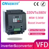 AC 주파수 인버터 출력 3 상 AC 모터 워터 펌프 컨트롤러, AC 드라이브 주파수 변환기, 5.5kw, 7.5kw, 220V, 380V 5