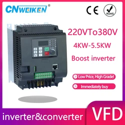 AC Frequency Inverter ac drives /frequency converter 5.5KW 1Phase 220V Input 3Phase-220V/3P-380V Output For AC Water pump Motor