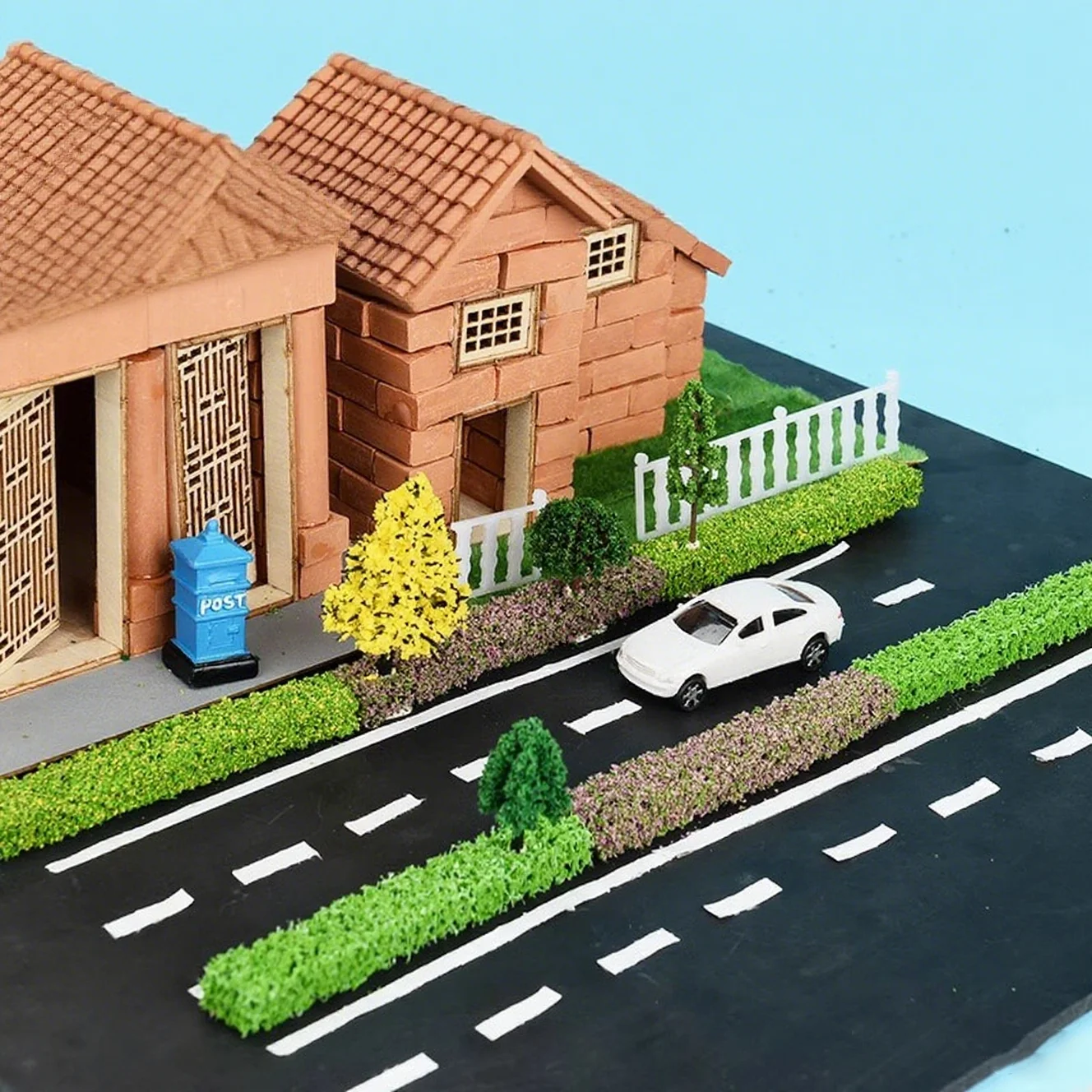 DIY จิ๋วภูมิทัศน์ดอกไม้จำลองพืชหญ้าพุ่มไม้ชุดโมเดลที่มีสีสันสร้างสรรค์โต๊ะทรายฉากสำหรับโฮมเดสก์ท็อป