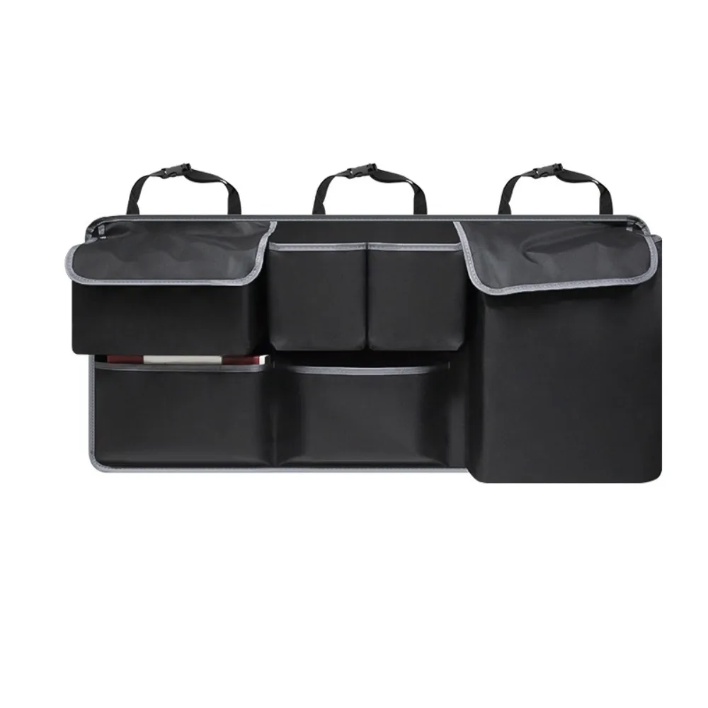Multiple Pockets Car Trunk Storage Bag Adjustable High Capacity Backseat Hanging Organizer Space Saving Oxford Cloth