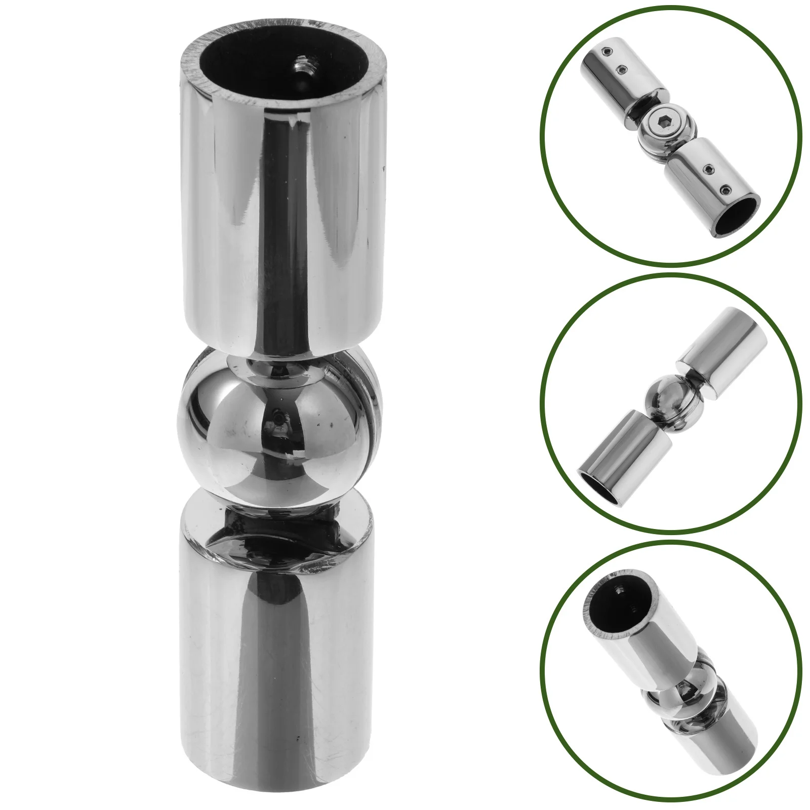 

Stainless Steel Round Pipe Connector Zinc Alloy Adjustable 90-180 Degree Corner Curtain Rod Connector For Home Office