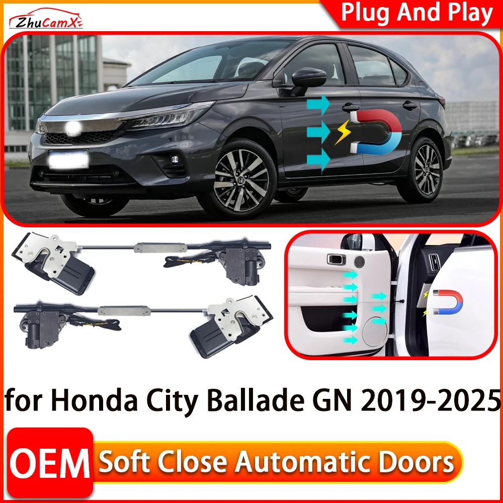 

ZhuCamX for Honda City Ballade GN 2019-2025 Automatic Electric Soft Close Door Closer Power Closing Door Comfort Closing System