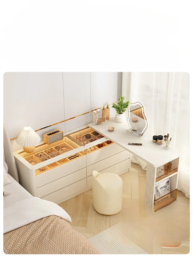 

Итальянский легкий роскошный комод, встроенный туалетный столик, 40 см, шкаф для хранения в спальне, комод, прикроватный тумбочка