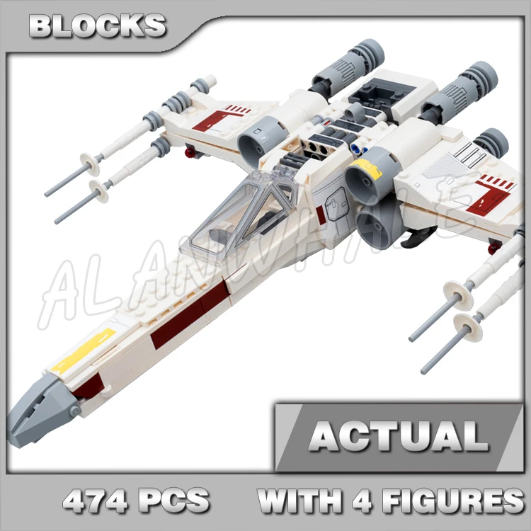 

474 шт., звездный план, X-wing Fighter, белый звездный корабль, пружинные стрелялки 60071, строительные блоки, игрушки, совместимые с моделью