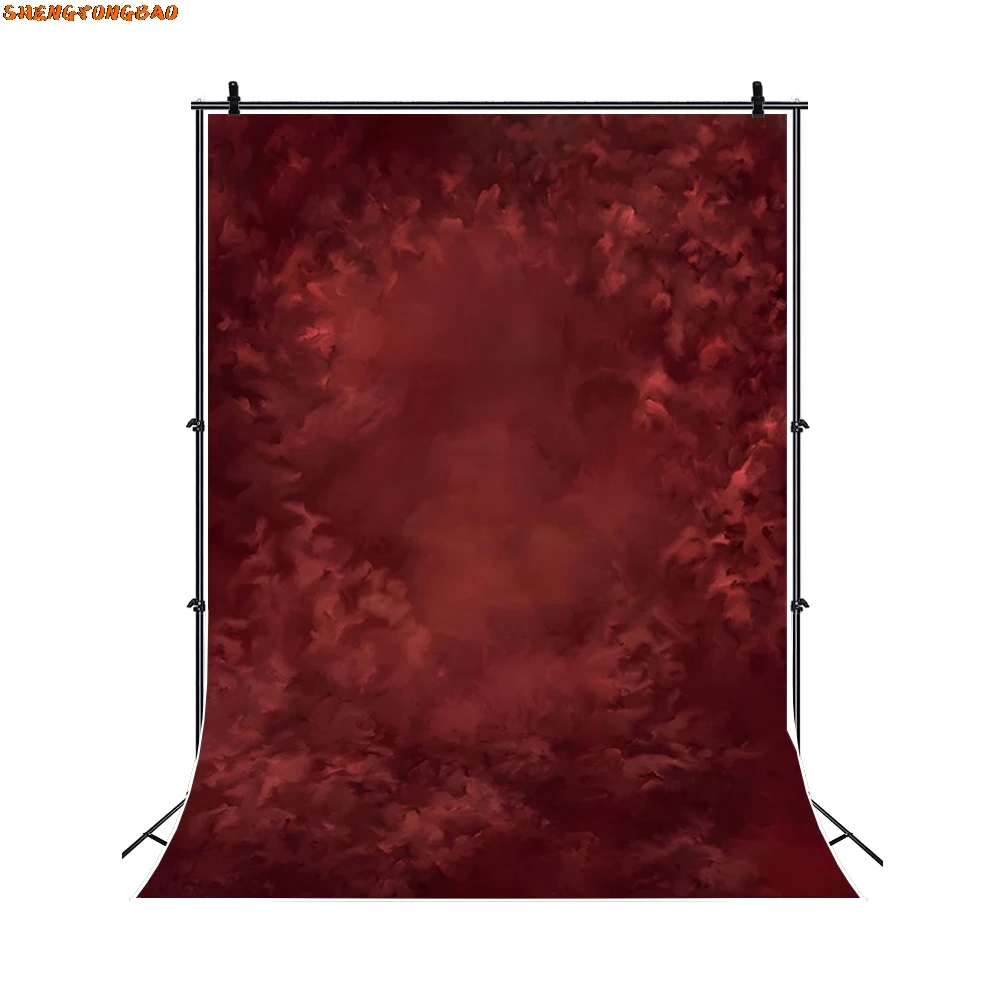 Properti latar belakang fotografi tekstur gradien abstrak merah, dekorasi potret gaya Gotik Halloween horor, properti tempat foto latar belakang