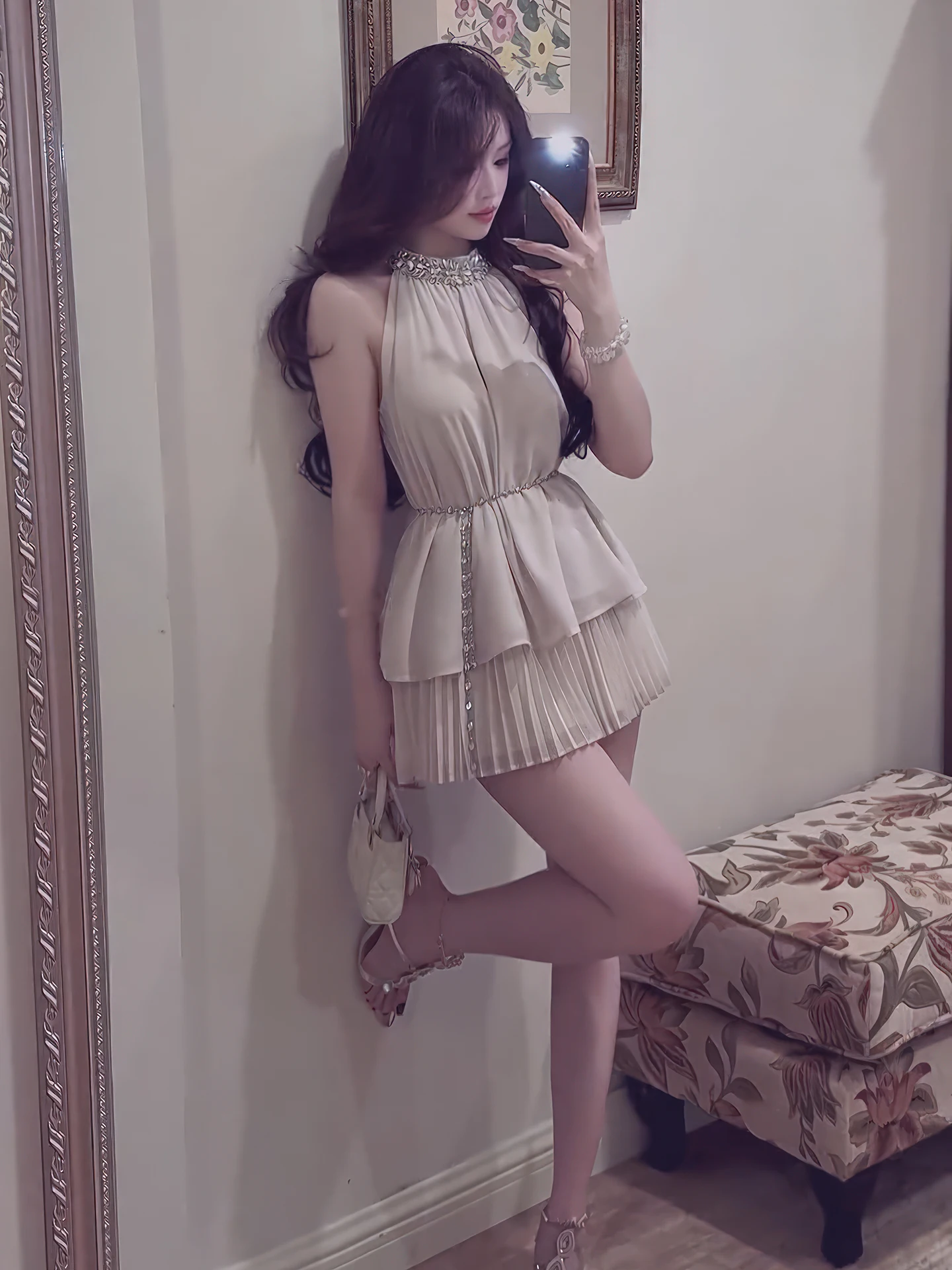 

Сексуальное Pure Desire, лето 2025, новинка, закрывающая талию, с бриллиантами, небольшой висящий топ, пышная юбка, комплект из двух предметов для...