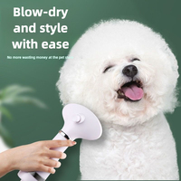 Pet Hair Dryer Brush 2-in-1 Dog Dryers and Combs Brush Cat Grooming Puppy Fur Blower Drying Machine Adjust Temperature Low Noise