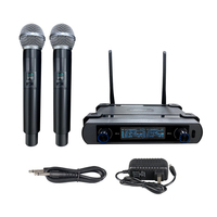 Dual Channel UHF Wireless Microphone System For Professional Karaoke Use With Enhanced Signal Clarity