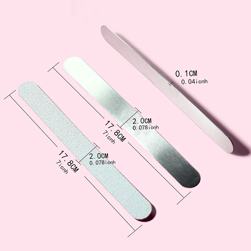 100 Pcs Replacement Nail File 80/100/180/240 Grit Straight Grey Sandpaper Pads With Metal Handle Removable Files for nails