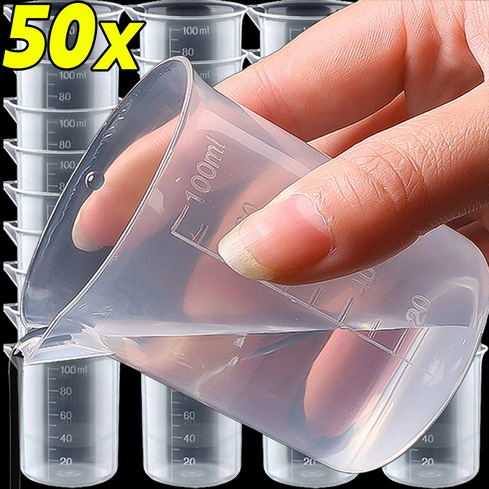 Wholesale Transparent Graduated Mug Plastic Lab Beakers Test Measuring Scale Cup Liquid Volumetric Container Kitchen Baking Tool