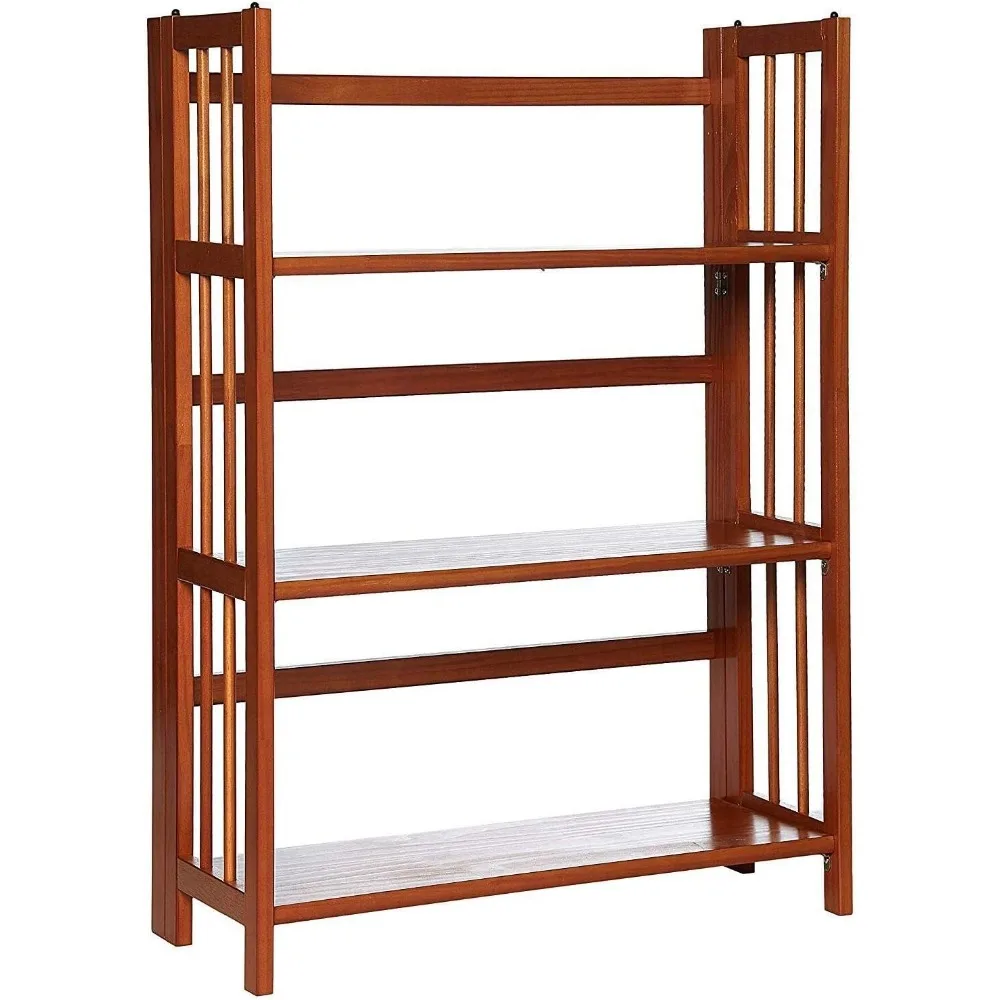 

Casual Home 3-Shelf Folding Bookcase - Stackable Bookcase, Portable Storage Organizer, 27.5 Wide Honey Oak