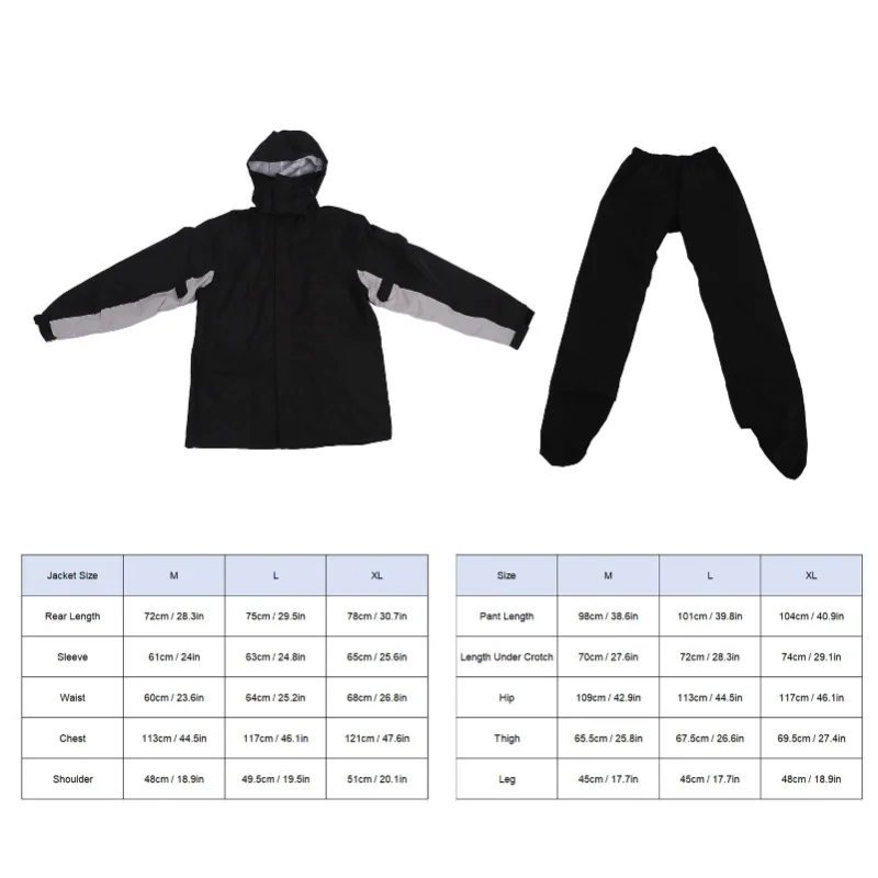 Motorcycle Rain Suit Water Proof Breathable Lightweight Rain Jacket Pants With Hidden Shoe Covers For Outdoor Riding