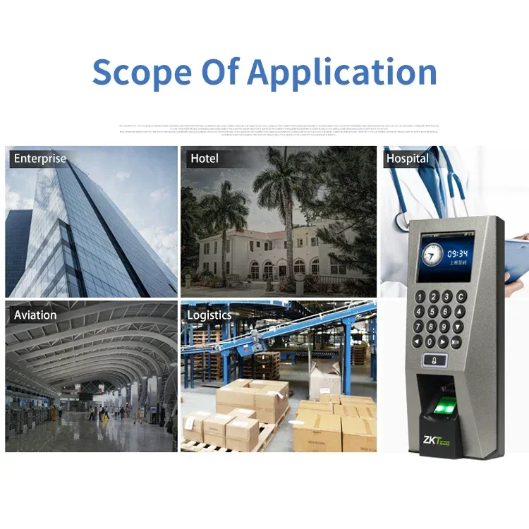 Zk F18 التحكم في الوصول إلى بصمات الأصابع البيومترية ونظام جهاز الحضور الوقت سعر آلات بصمات الأصابع 3000 قالب