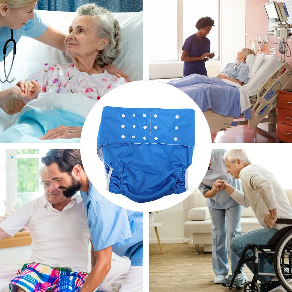 2개입 재사용 가능한 성인용 기저귀 천 누수 방지 가벼운 세탁 가능한 기저귀 남성 여성 노인 요실금 보호용
