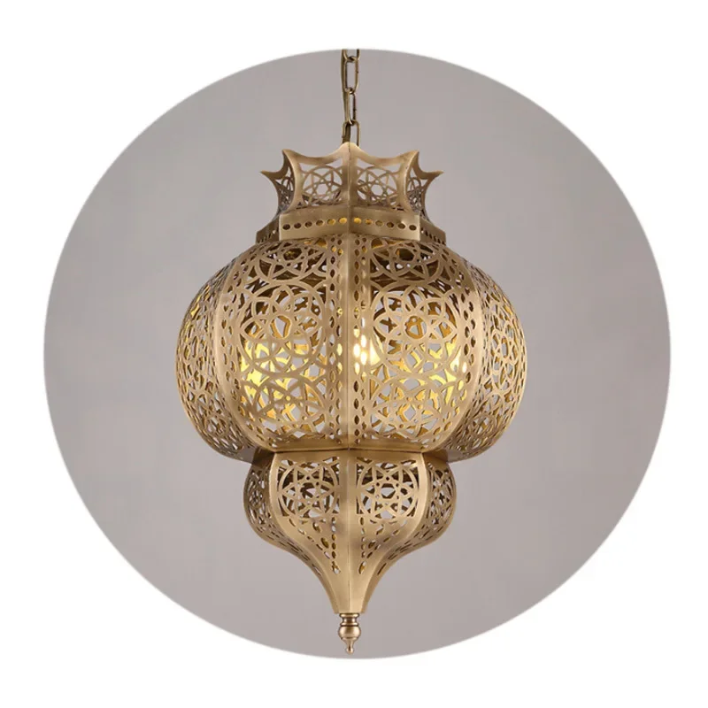 

Chandelier diffuse coffee aisle light bar restaurant engineering light hollow solder arabic vintage chandelier