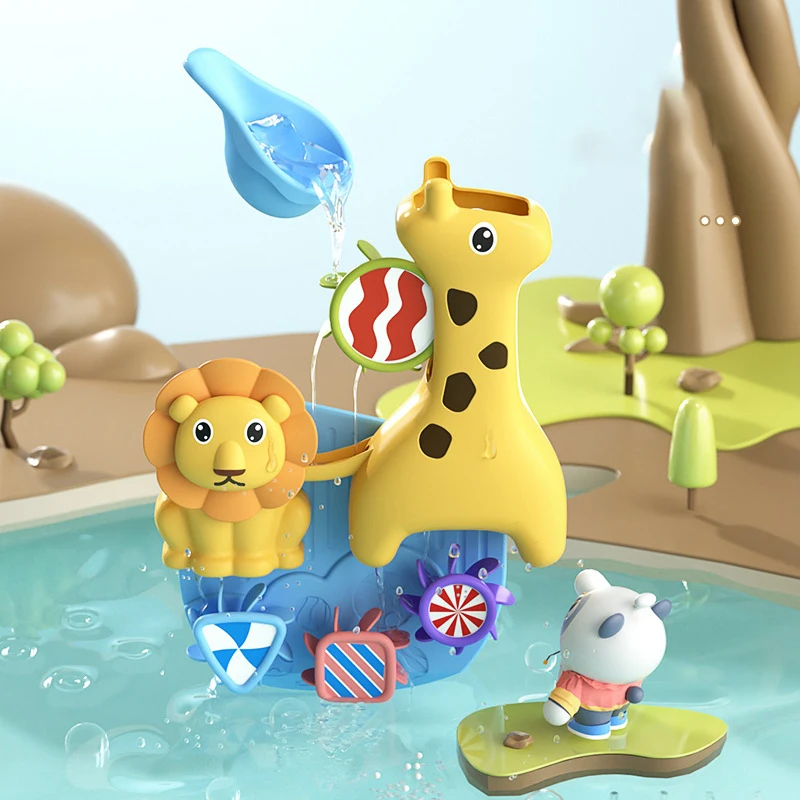 Cute Lions Baby Bath Toys for Toddlers 1-3 Years Bathtub Water Toy  Bathroom Bathing Bathtub Shower Game Toy for Kids Summer toy