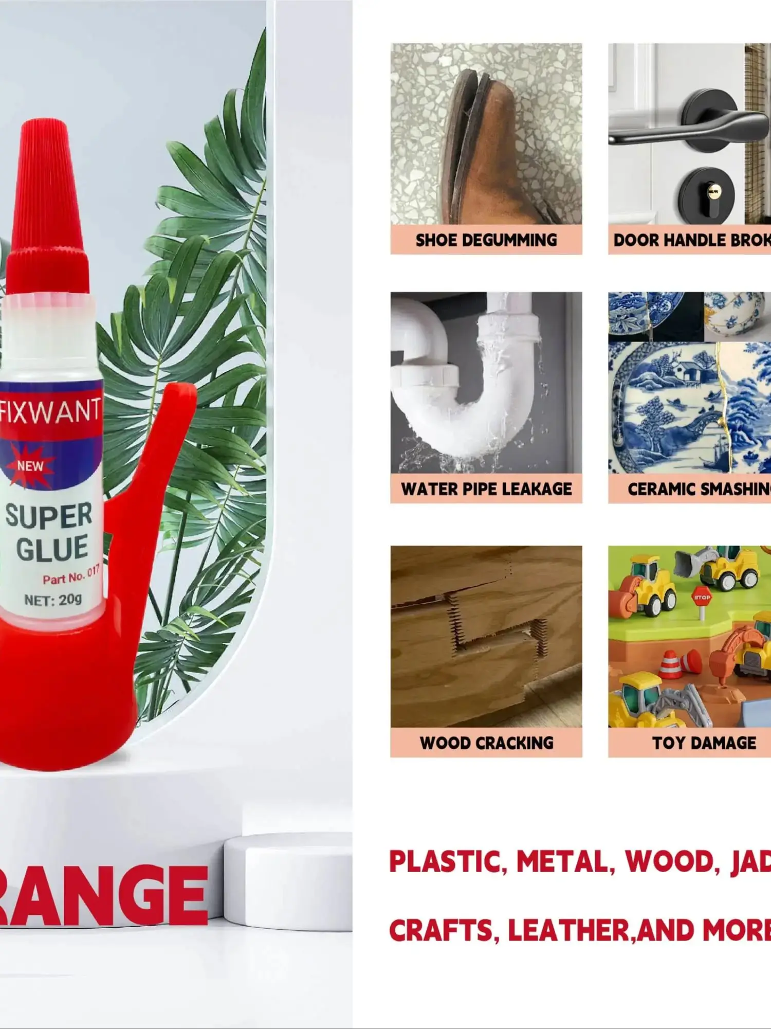 Cyanacrylat-Superkleber – extrem starker Sofortkleber, schnelle Bindung für die Reparatur von Metall/Kunststoff/Holz/Keramik, 1/2/3 Stück – Detail 5