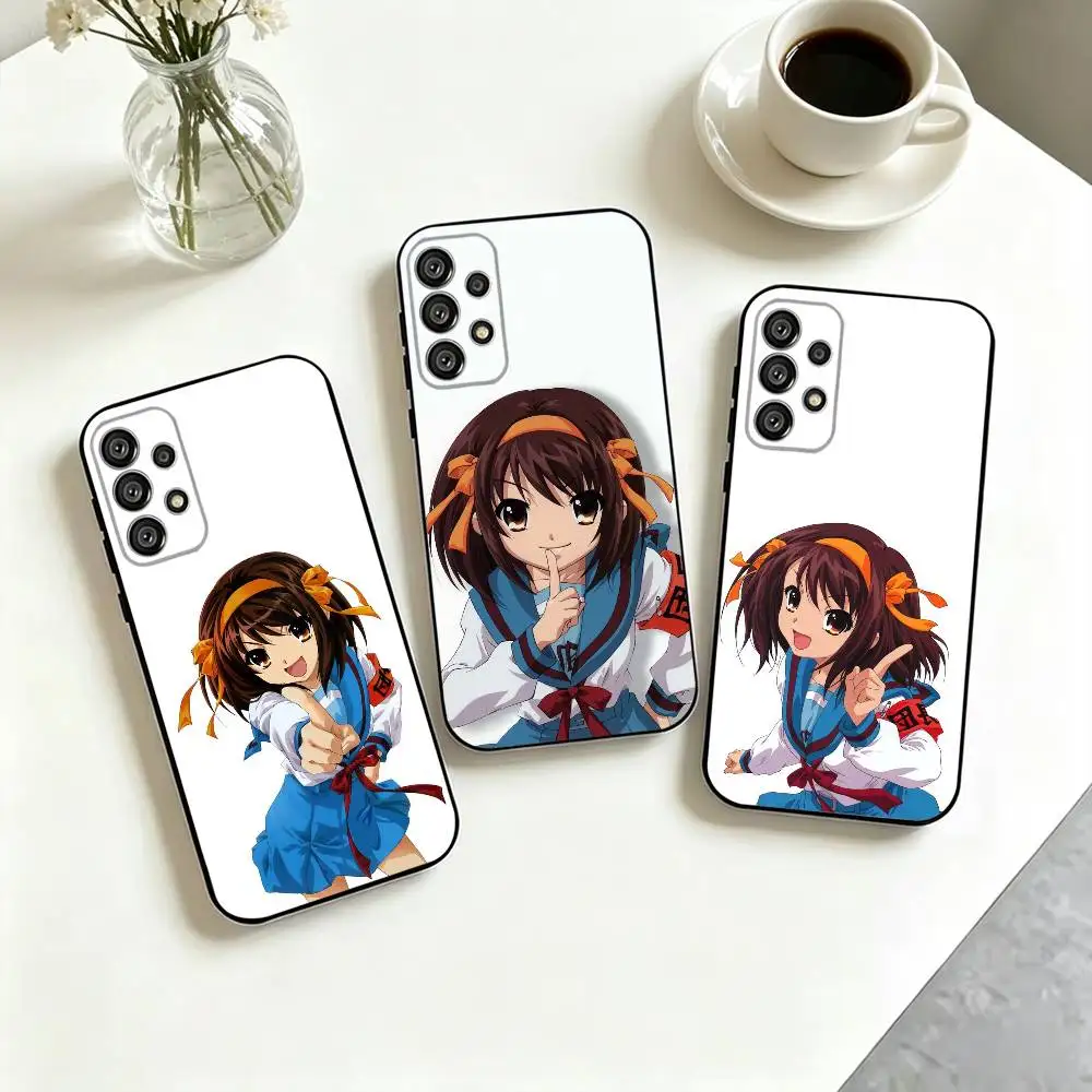 The Melancholy of Haruhi Suzumiya-S  Phone Case For Samsung S25,S24,S21,S22,S23,S30,Ultra,S20,Plus,Fe,Lite,Note,10,Black Cover