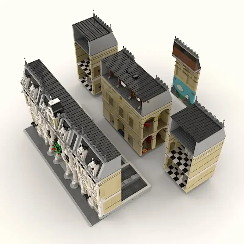 Moc Mattoni da costruzione Modello Street View La tecnologia di costruzione dell'Opera reale Blocchi modulari Giocattoli Set fai da te Assemblaggio Giocattoli di costruzione