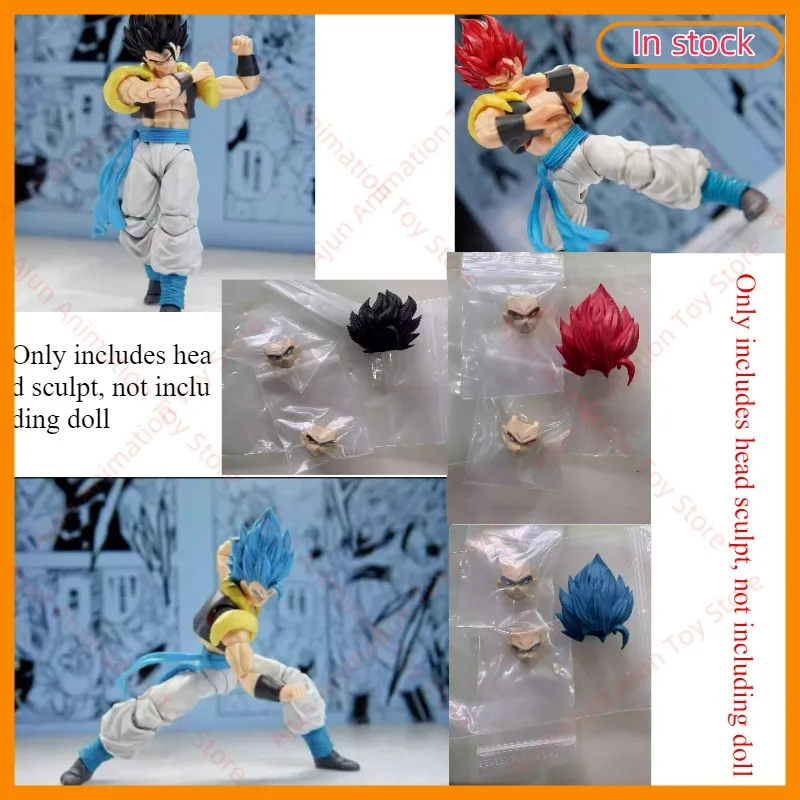 In Stock, Shipped Within 72 Hours Hm Gogeta Blue Hair Red Hair Black Hair Head Sculpture Face Shape Toys Gift Collection