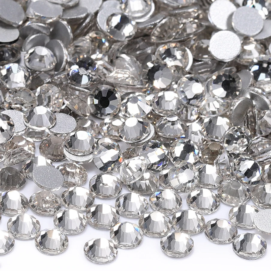 Kristall Non-Hotfix Strass SS3-SS50 DMC Flache Kristallsteine für Nagelkunst, Dekoration und DIY-Projekte