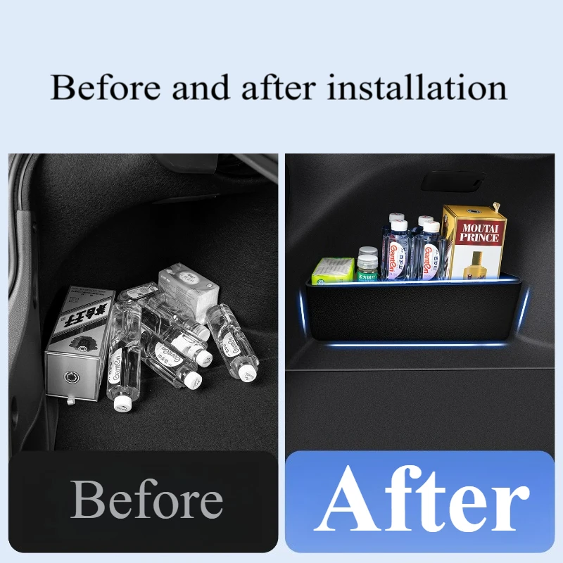 For Geely Galaxy Starship 7 EM-i Trunk Storage Box Multi-Compartment Cargo Bin for Clutter-Free Trunk Space