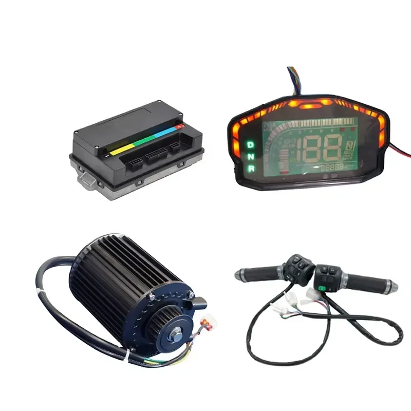 QS 1000W 72V 55KPH Permanent Magnet Mid Drive Motor Kit Electric Scooter Brushless Commutation IP54 Waterproof Controller