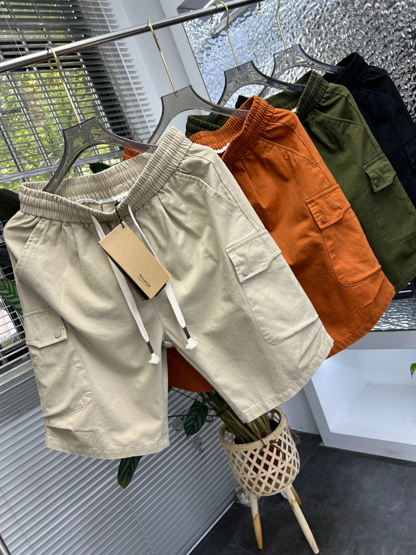 

Мужские летние рабочие брюки из плотного хлопка с высоким содержанием хлопка, многокарманные, трехмерные, для работы, высокого качества