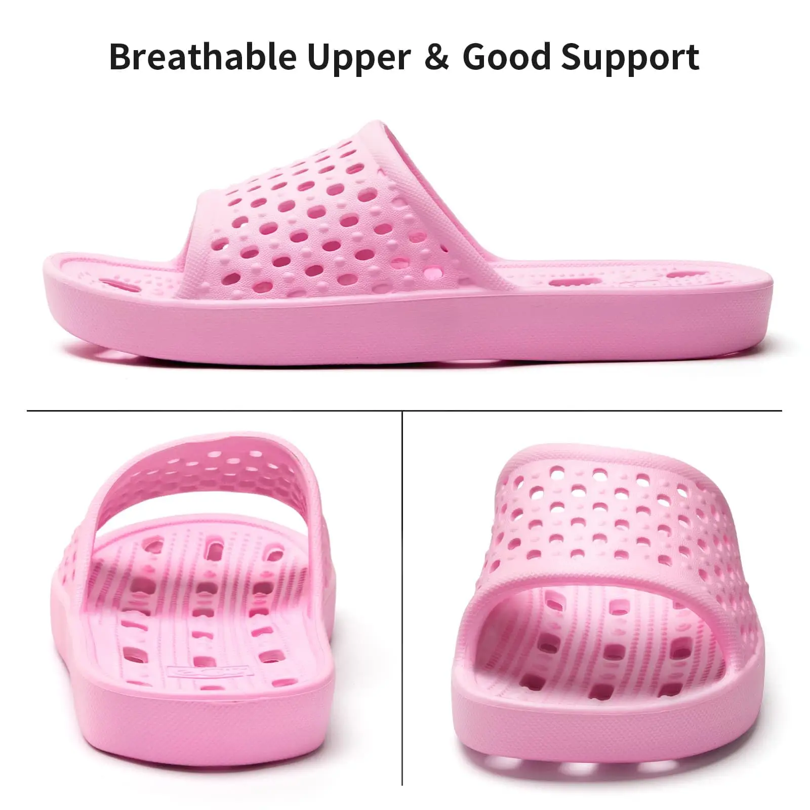 2024 New Shower Shoes For Women Home Slippers Non-Slip Comfortable House Slippers Men Bathroom Slippers Summer Flat Ladies Shoes