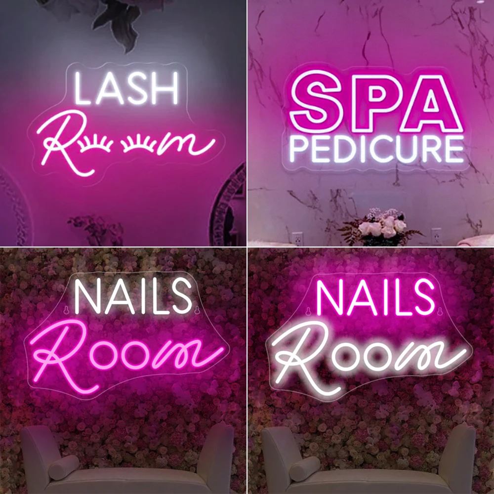 

Lash Room Neon Sign Nail Room Led Wall Decor Lash Beauty Salon Shop Light Lady Girls Bedroom Decoration USB Dimmable Lamp