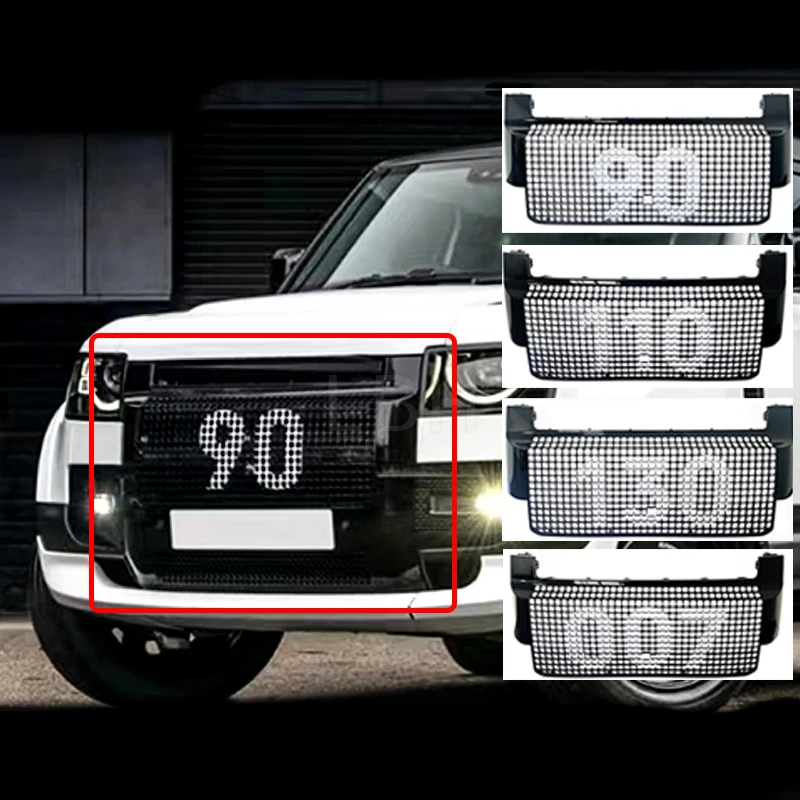 

for land rover defender 007/90/110/130 L663 ABS material honeycomb central anti-collision net Front bumper grille