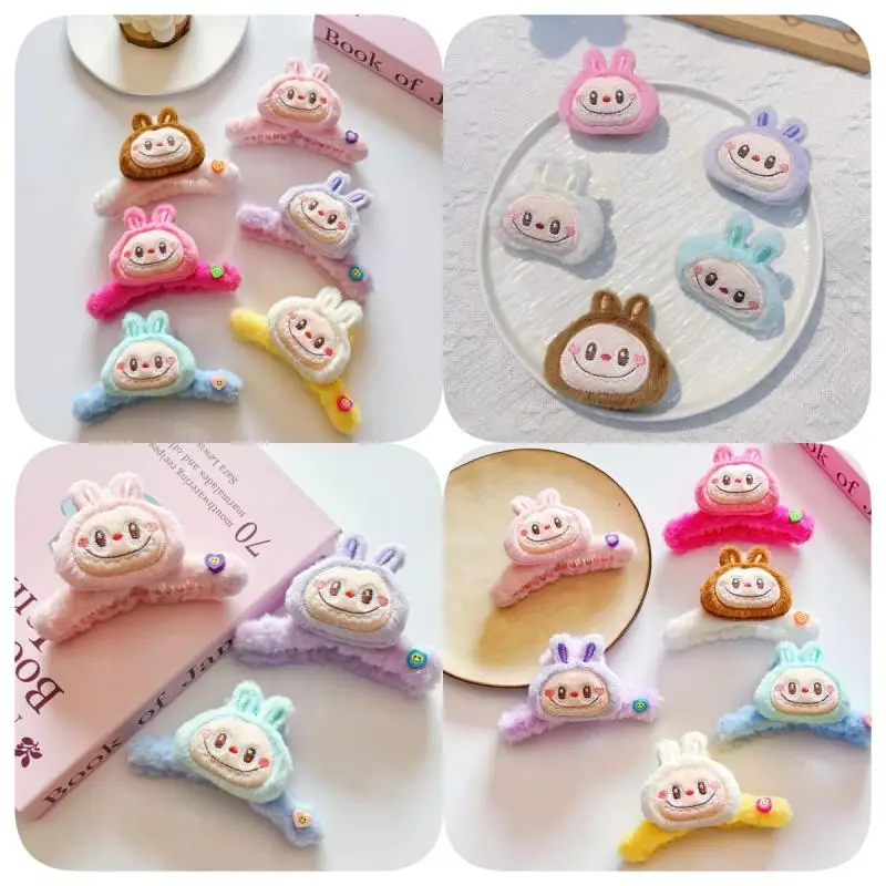 New Fashion Anime Labubu Cartoon Doll Cute Hair Accessories Children's Ponytail Headband Accessories Hairclip Girl Birthday Gift