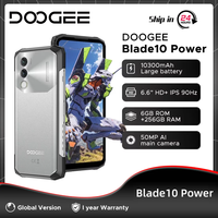 DOOGEE Blade10 Power Rugged Phone 6GB RAM 256GB ROM 6.6'' HD+ 90Hz IPS Screen 10300mAh Battery 50MP AI Camera Android 14 NFC